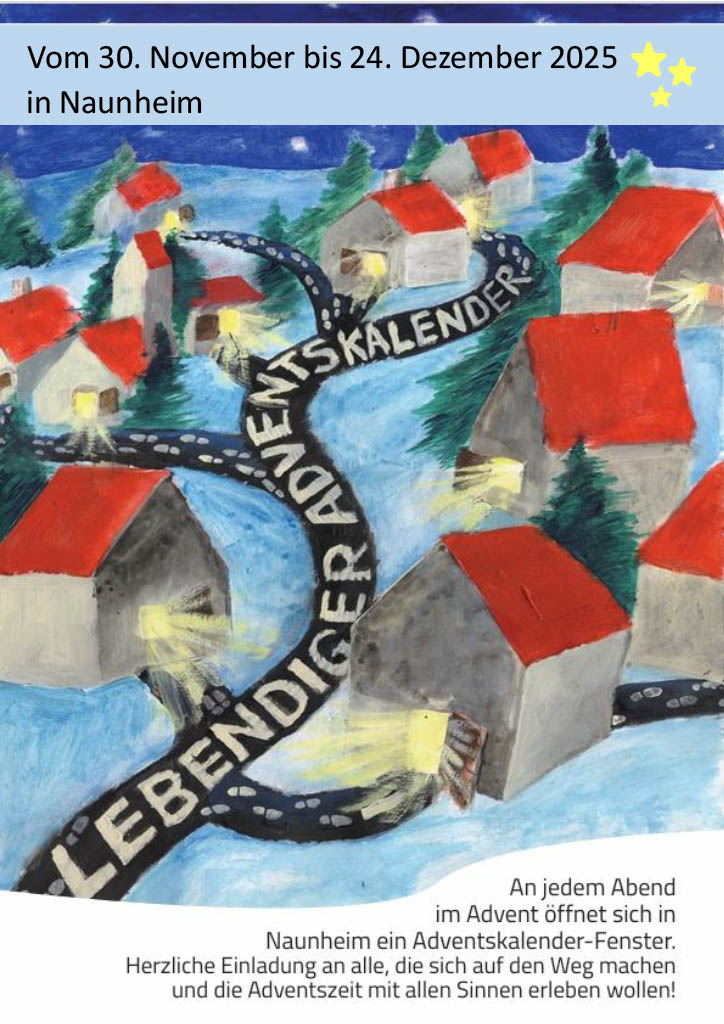 Hinweis auf die Veranstaltungen des Lebendigen Adventskalenders
